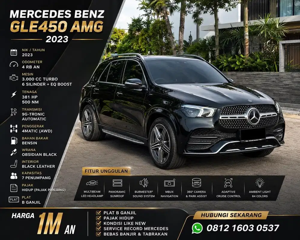 Mercedes Benz Mercy GLE450 GLE 450 AMG Line 2023 Antik Low KM Murah