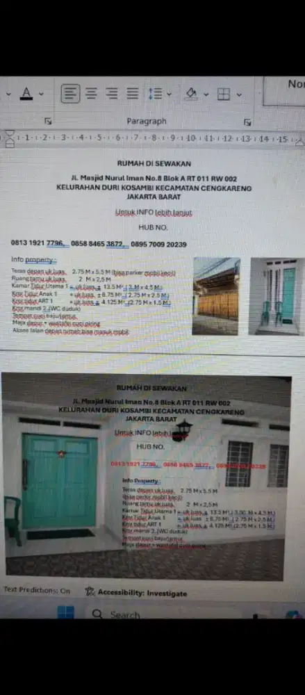Jual/Sewa rumah tinggal