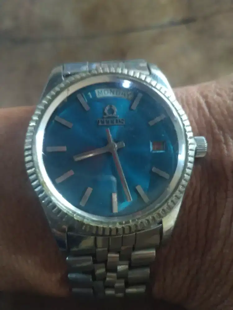 Jam titus presiden. Dial biru original langka