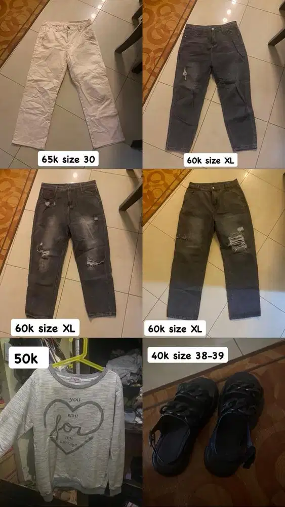 BAJU CELANA PL MURAH SIAP ANTER