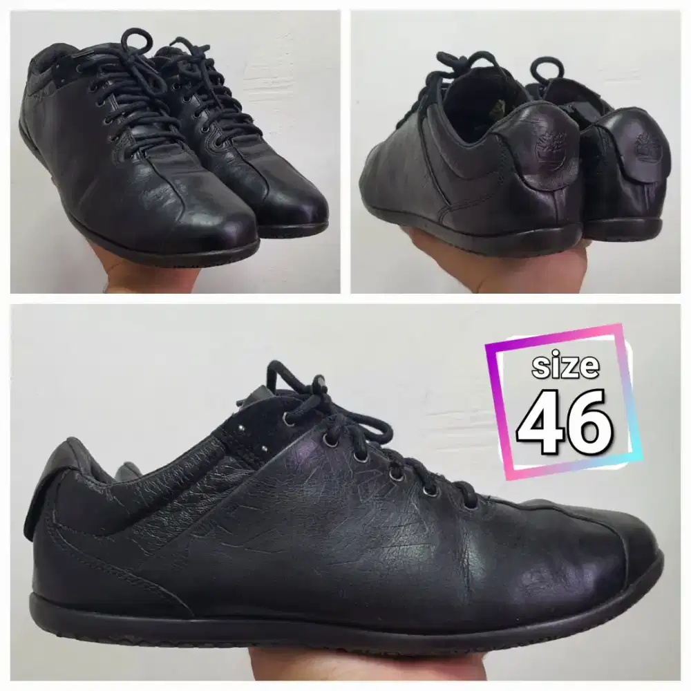 Sepatu Kulit Casual Timberlands Black size 46 Second ori kulas
