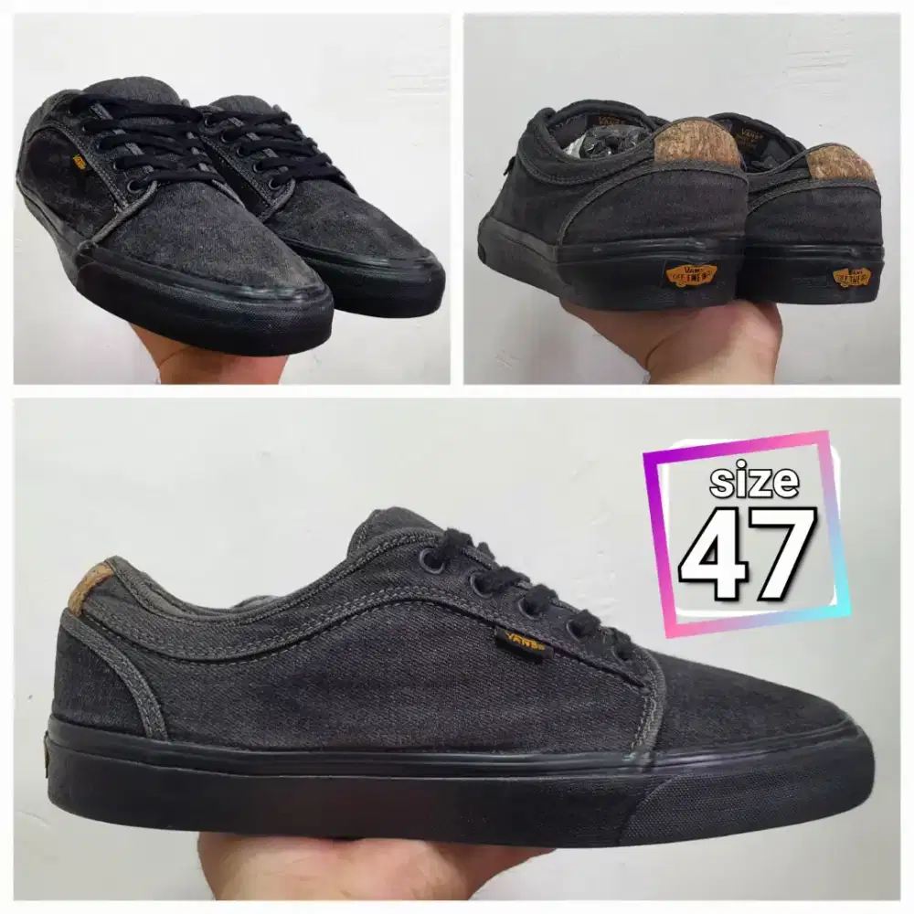 Sepatu Casual Skatebroad VANS denim size 47 Second ori shoes