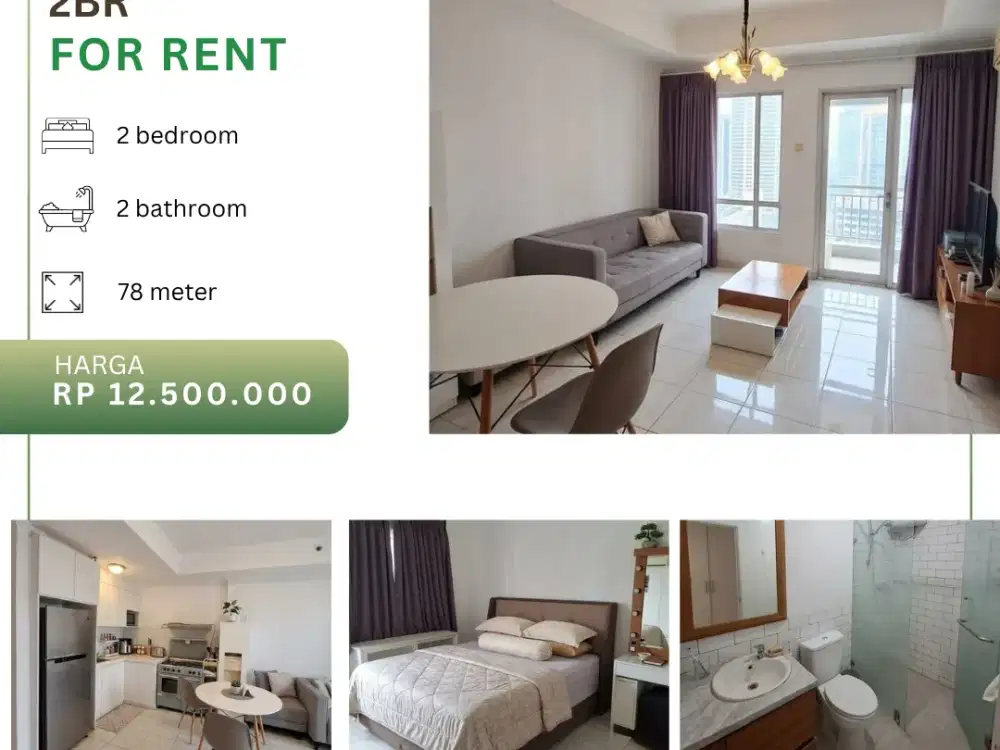 Disewakan Apartement Sudirman Park 2BR Full Furnished Mid Floor