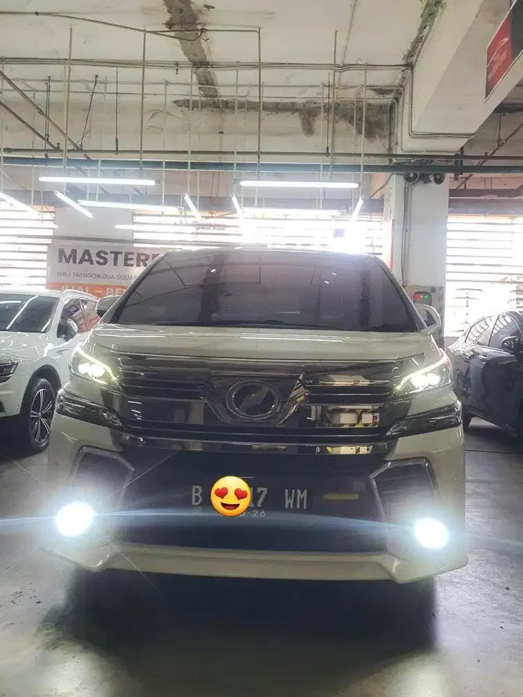 toyota vellfire x 2.5 cbu sunroof 2015 facelift putih km antik