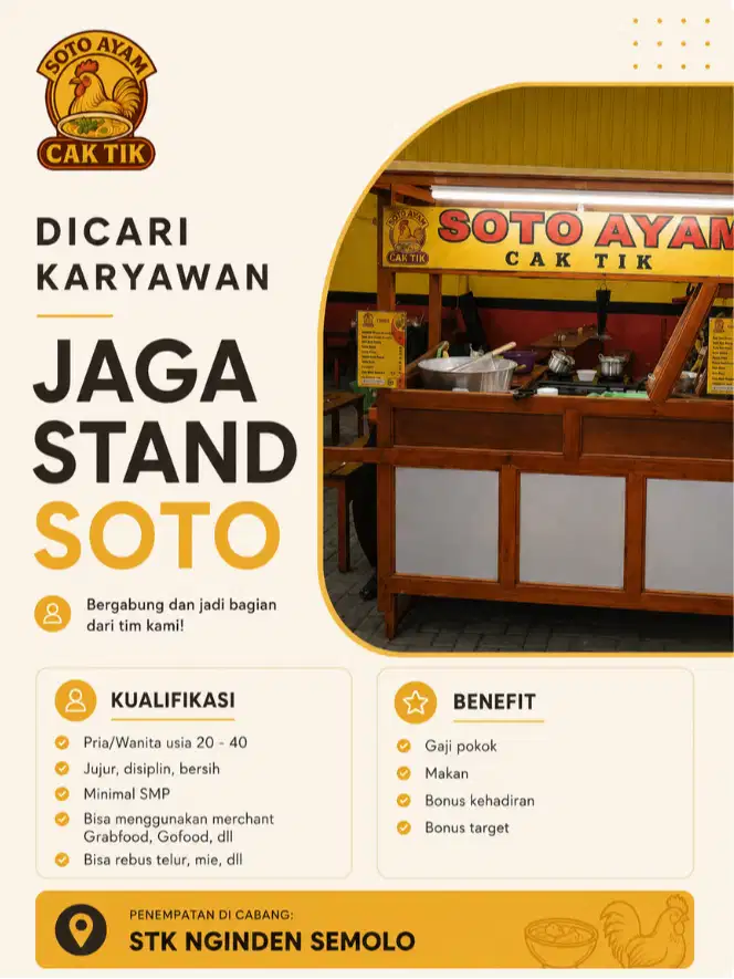 Loker Jaga Stand, Pengiriman, dan Administrasi