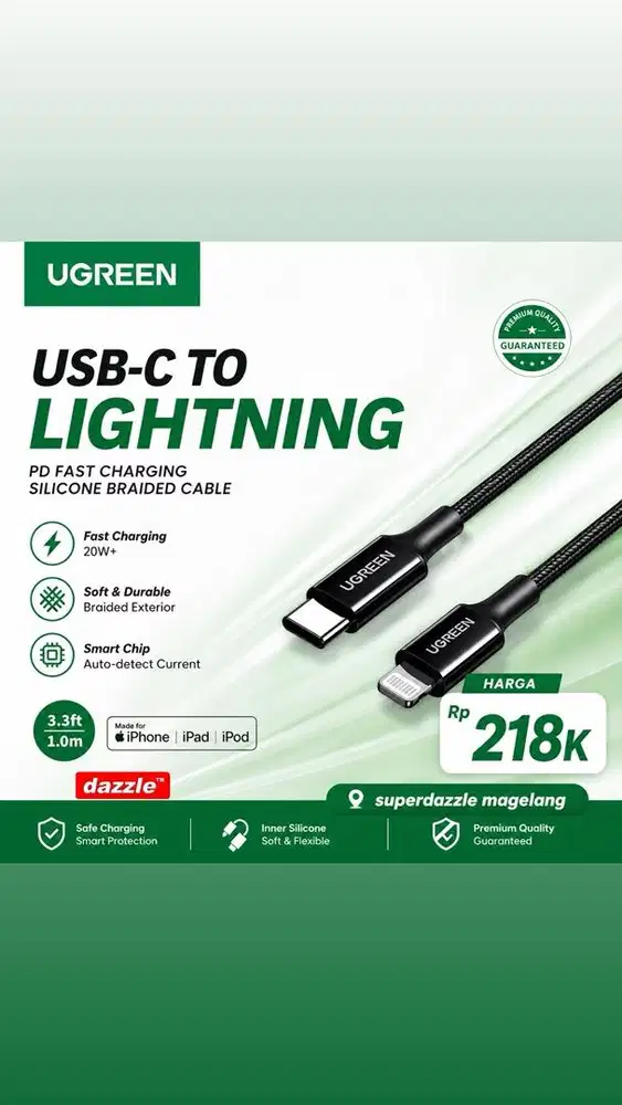 Kd ugreen c to L 1m black