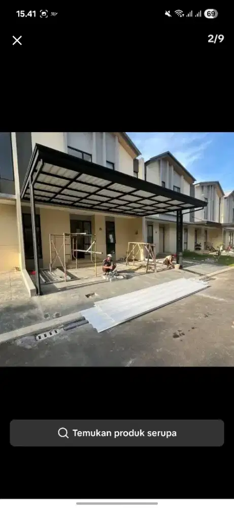 pemasangan kanopi minimalis modern