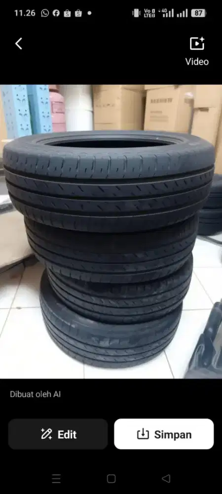 Ban bekas inova Ring 15 merk BRIDGESTONE