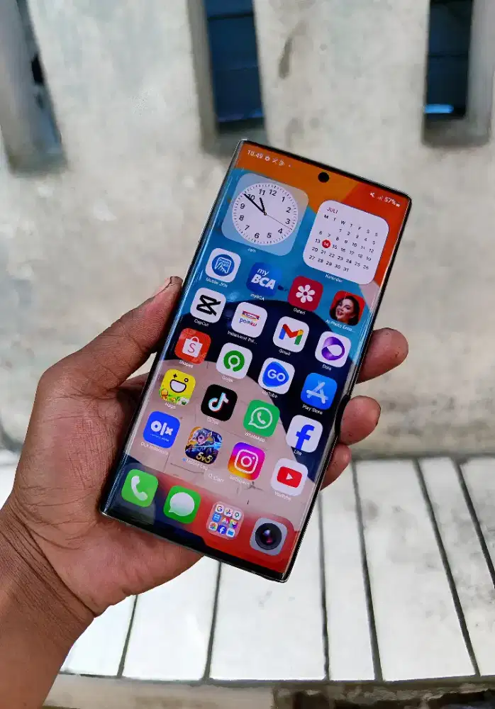 Samsung galaxy note 10 plus edge lengkung layar gede mulus siap pakai