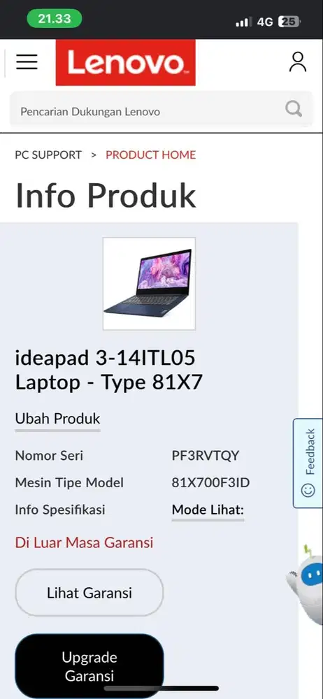 LENOVO IDEAPAD SLIM 3-14ITL05 (TYPE 81X7)