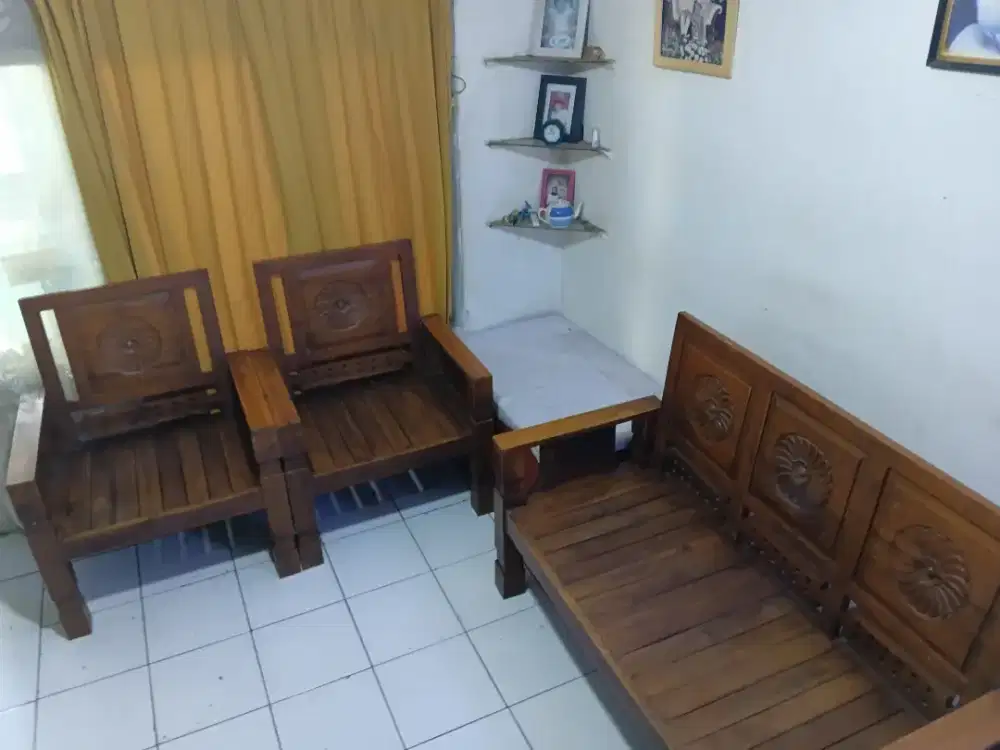 Meja kursi kayu jati
