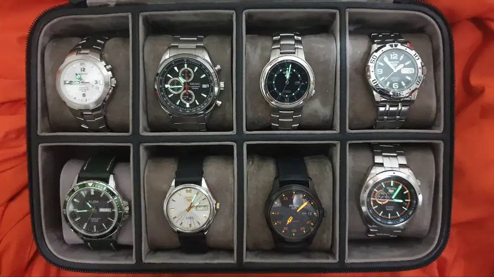 JUAL JAM SEIKO 5 metik krono ags alba + BOX