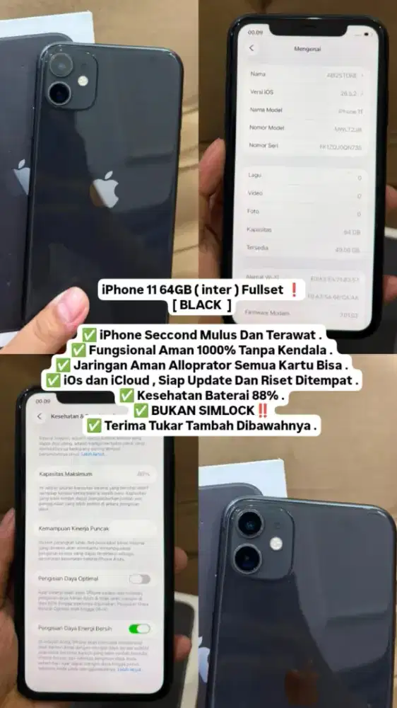 Iphone 11 64GB Ex Internasional All Operator