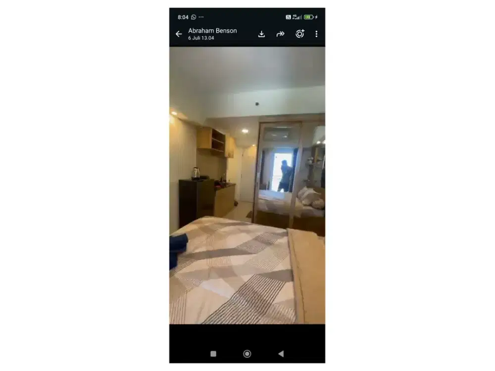 Disewakan harian apartemen tanglin studio full furnish lantai 15