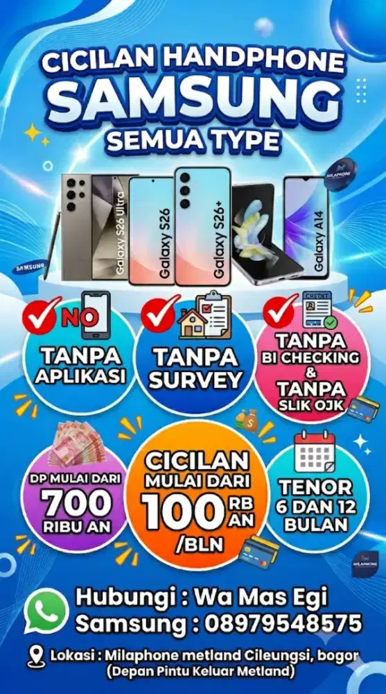 CICILAN HP SAMSUNG TANPA APLIKASI