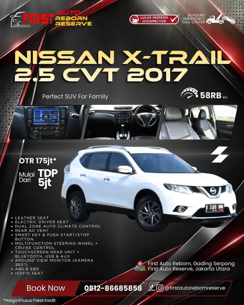(TDP 5jt) Nissan X-Trail 2.5 CVT 2017