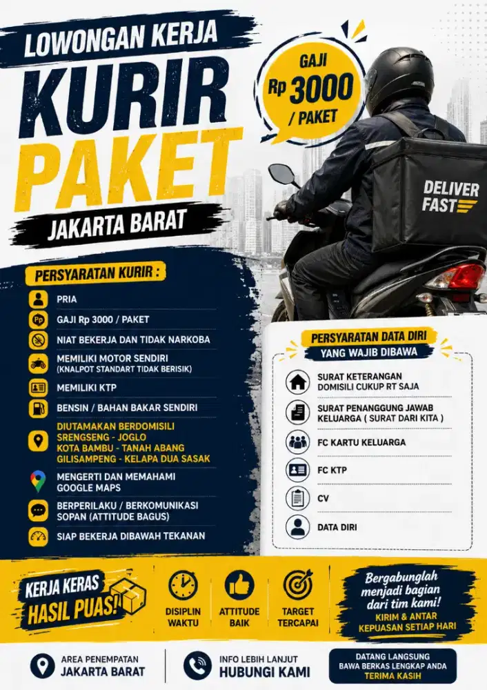 Kurir rider dicari