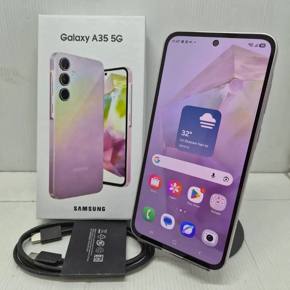 SAMSUNG GALAXY A35 5G 8/256 LILAC FULLSET EX SEIN SIAP PAKAI