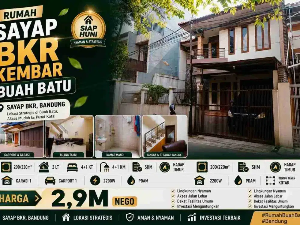 Dijual Murah Rumah Mewah Di Sayap BKR SRIWIJAYA REGOL