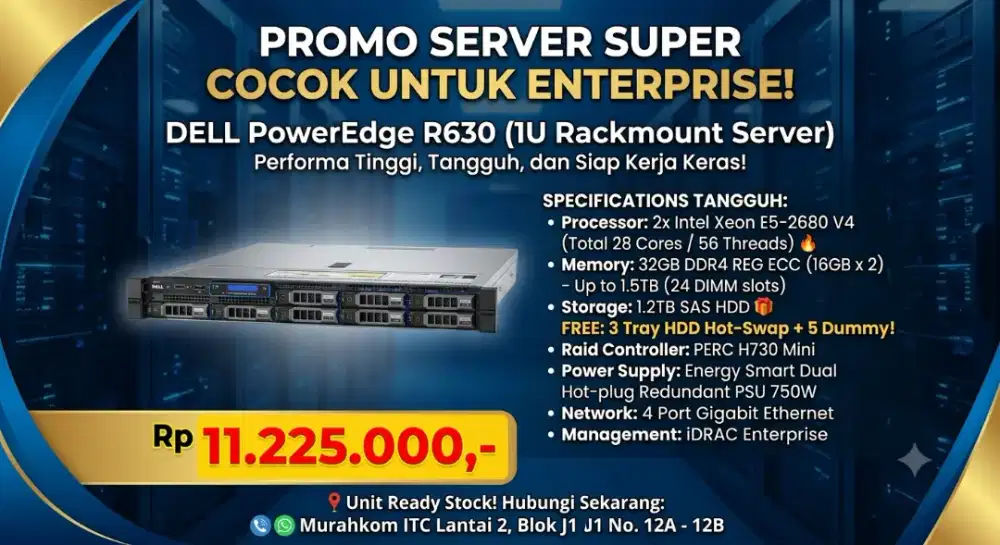 Server Dell PowerEdge R630 1U