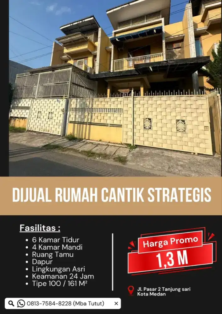 DI JUAL RUMAH CANTIK PASAR 2 TJ SARI