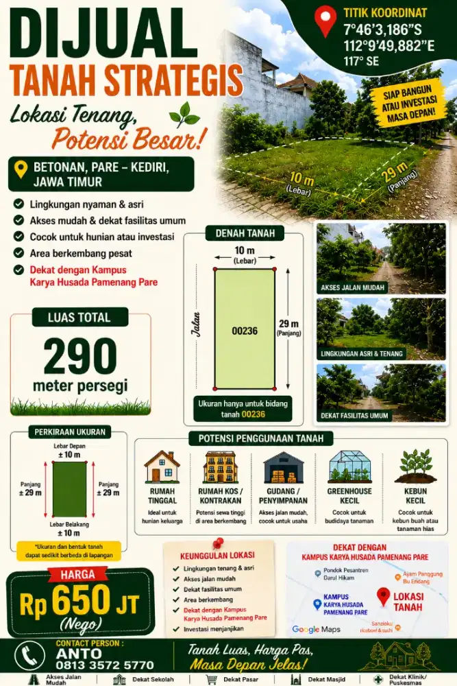 Jual Tanah Pekarangan