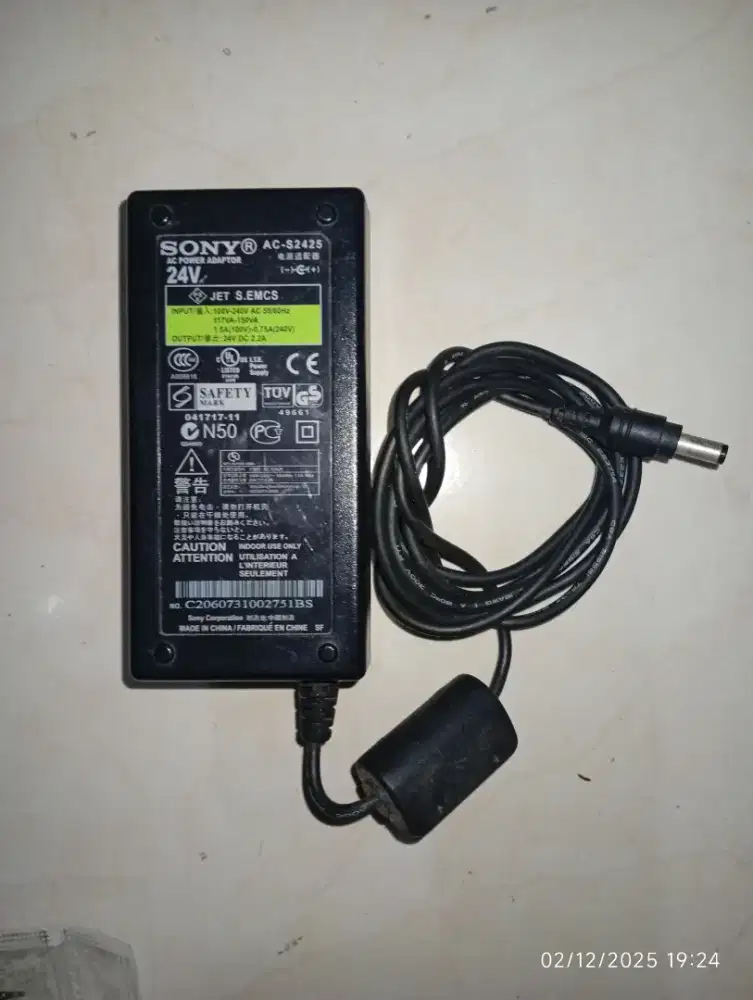 Adaptor original sony 24 volt
