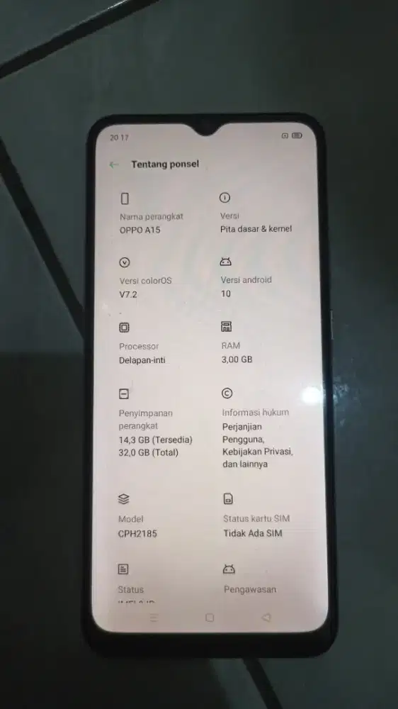 Hp second merk oppo A15