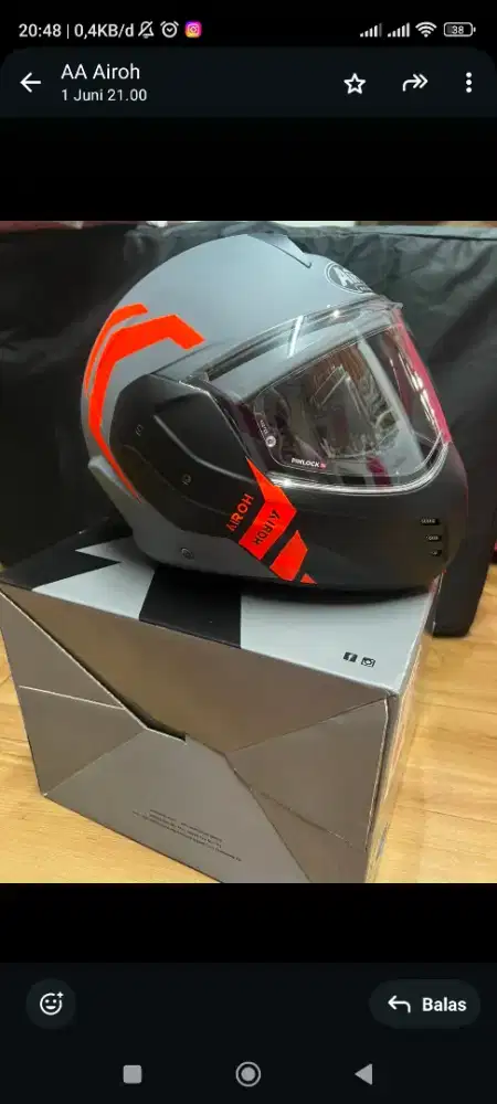 Helm airoh modular flipback mathise illusion