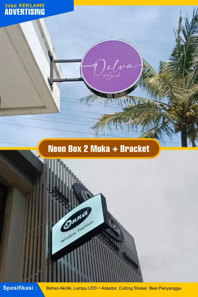 Neon box akrilik nyala