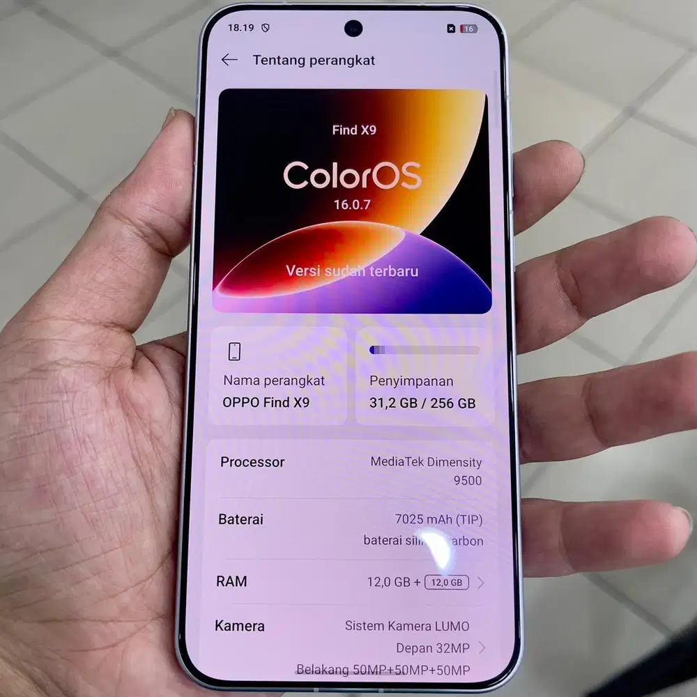 Oppo find x9 ram 12 / 256 resmi fullset original garansi