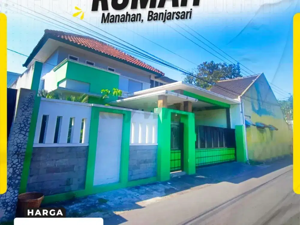 Jual Rumah Mewah 4kamar Siap huni dekat Stadiun Manahan Banjarsari Solo