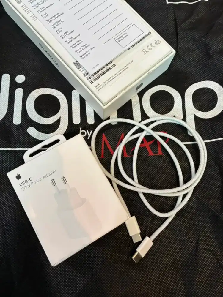 Adaptor Charger Kabel Type C Iphone Ipad Original Cabutan Box 20W