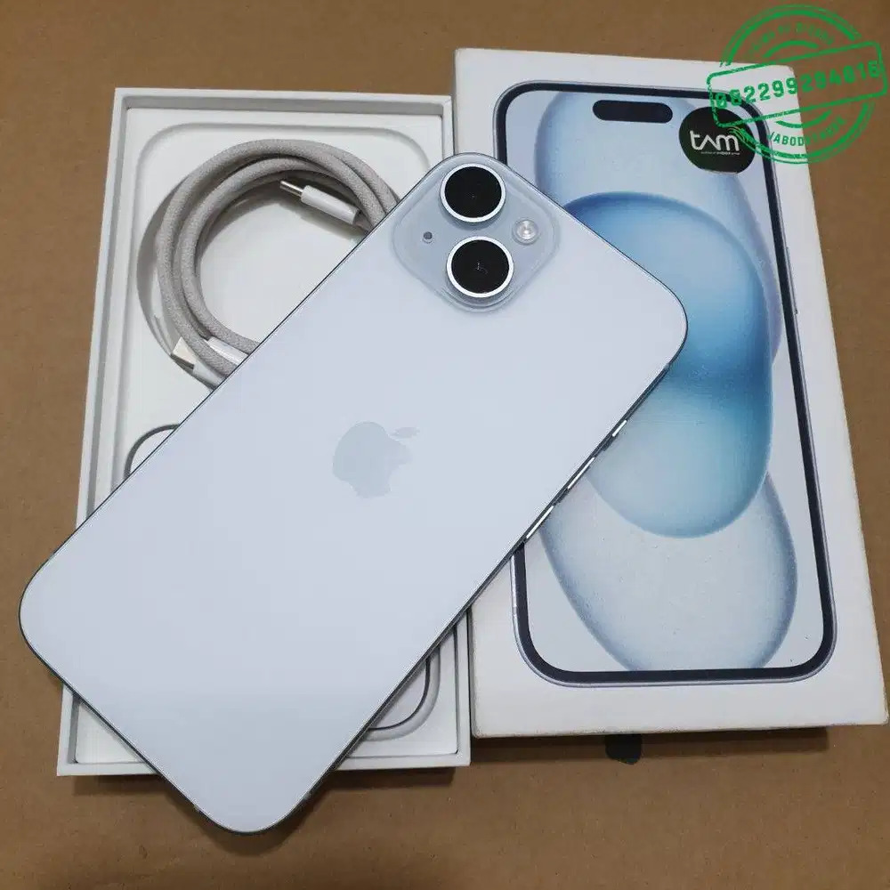 iphone 15 128gb ibox blue lengkap