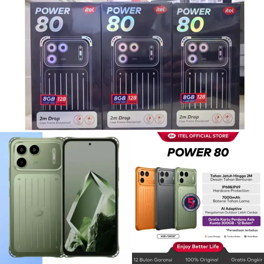 iTeL Power P80 4/128GB GARANSI RESMI