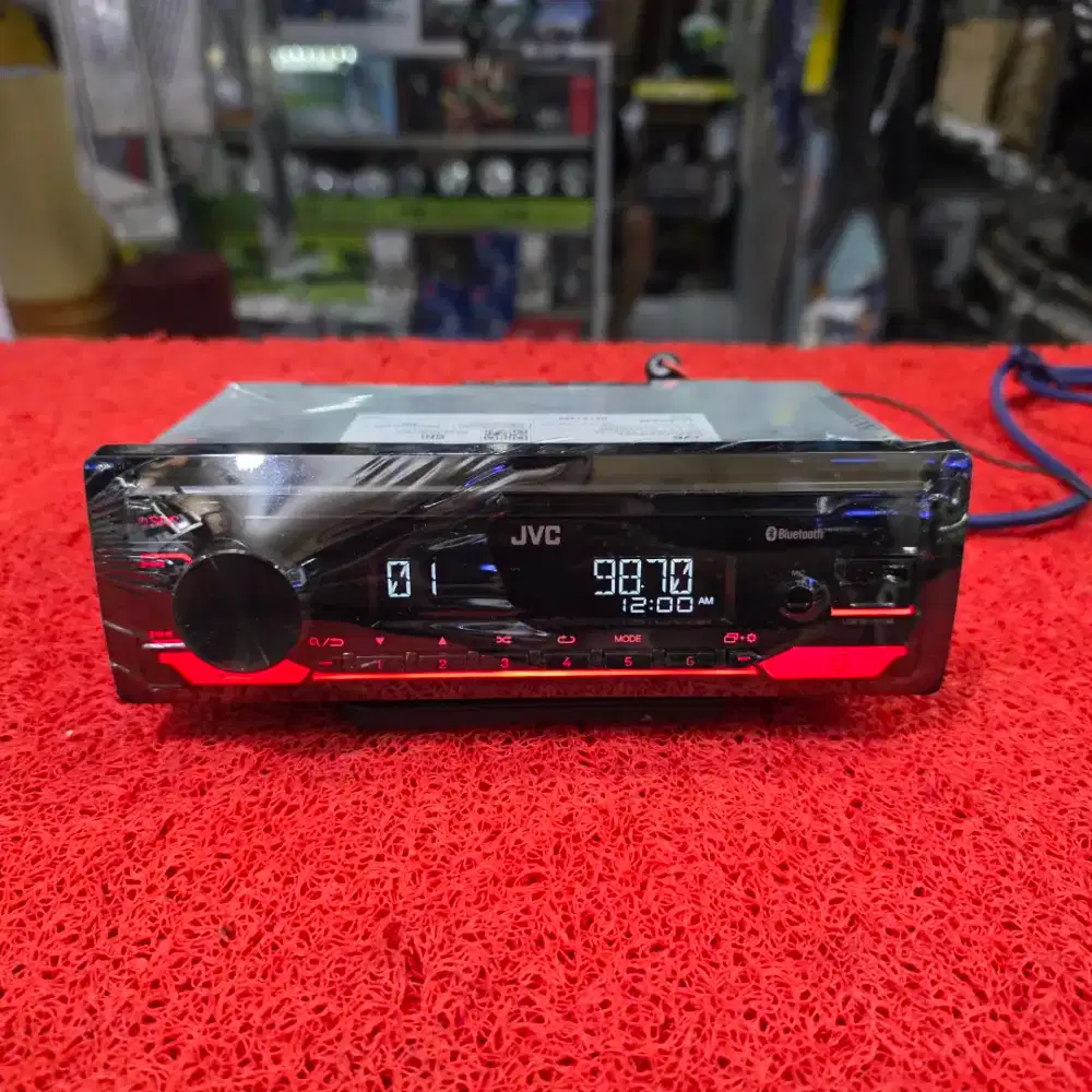 Head Unit Single Din JVC KD-X1820M2 Bluetooth USB Aux Radio FM AM