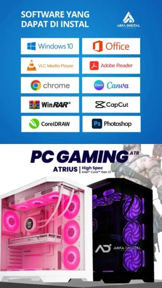 Jual PC Gaming bekas, jarang terpakai