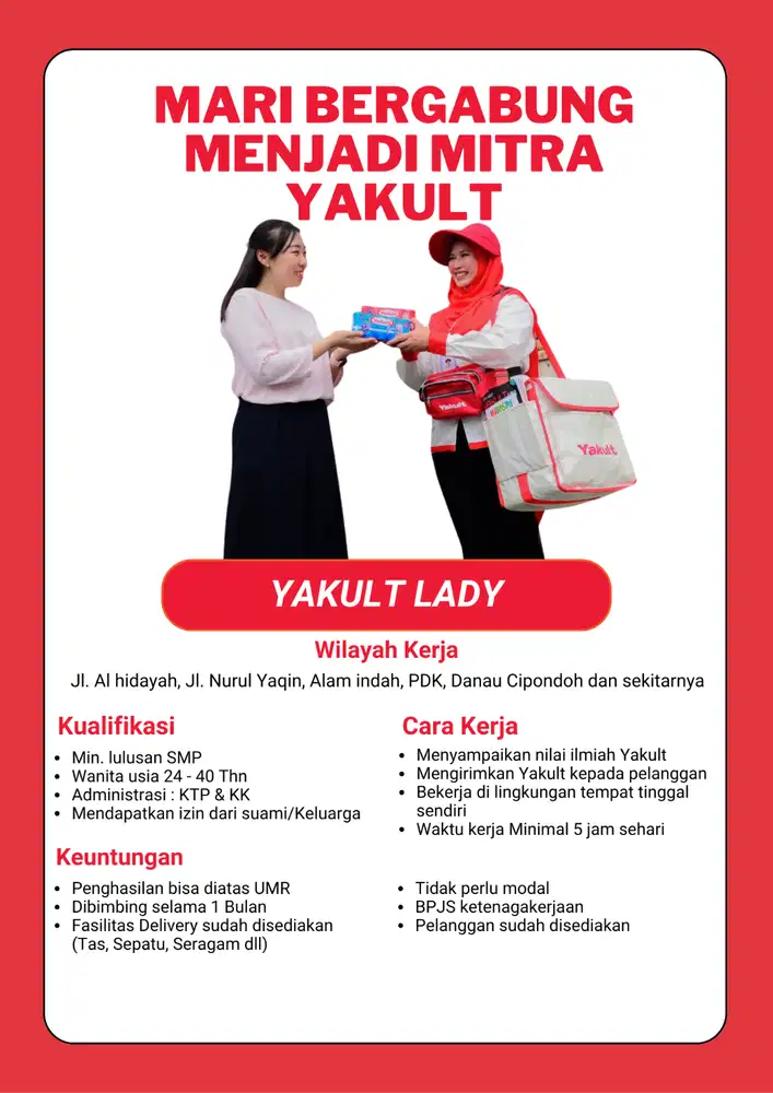 ​Kerja Dekat Rumah, Penghasilan Melimpah: Yuk Jadi Yakult Lady!