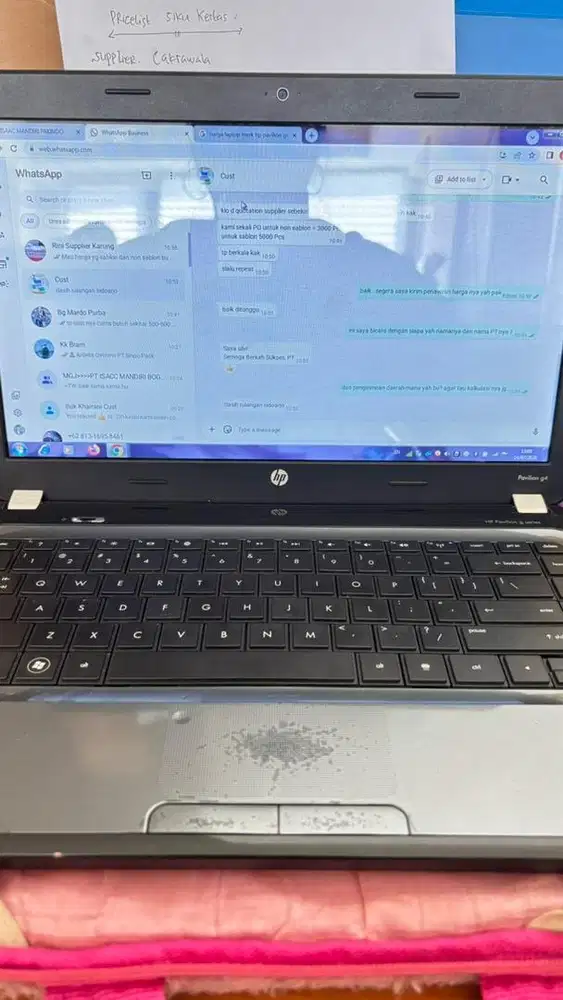 Laptop merk HP pavilion G series /AMD A4