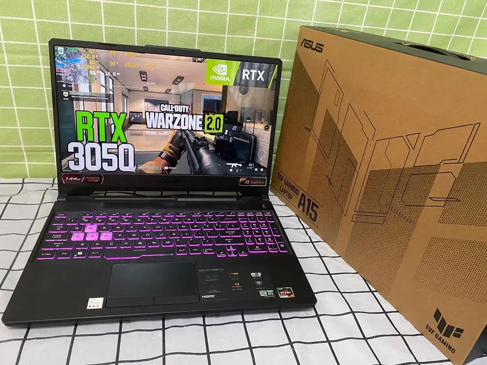 Asus Tuf FX506IC Ryzen 7 RTX3050 16gb 512gb 144hz like new no minus