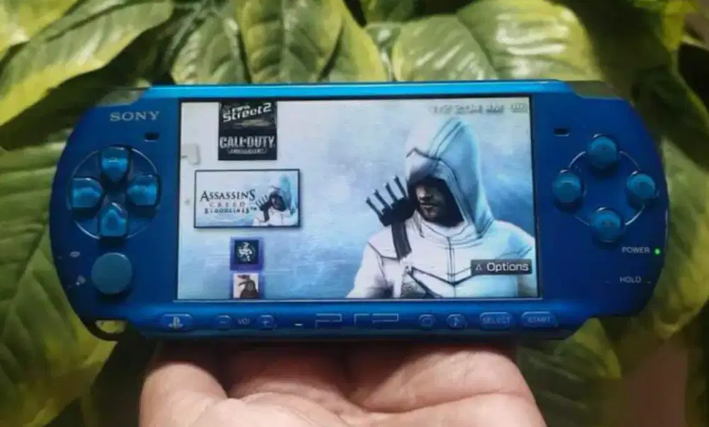 Psp sony 3000 biru lengkap full 50 games muluss lancar siap main