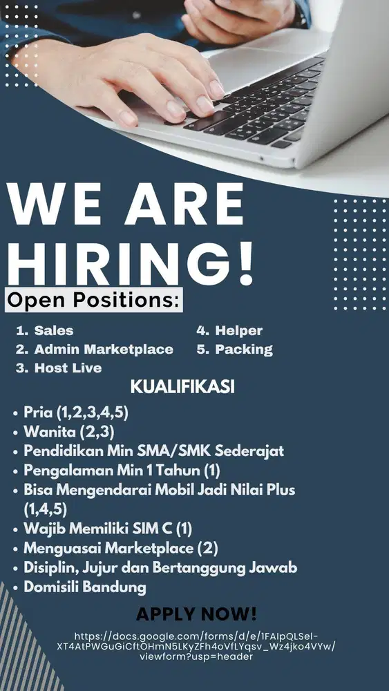 LOWONGAN PEKERJAAN ANTAPANI BANDUNG