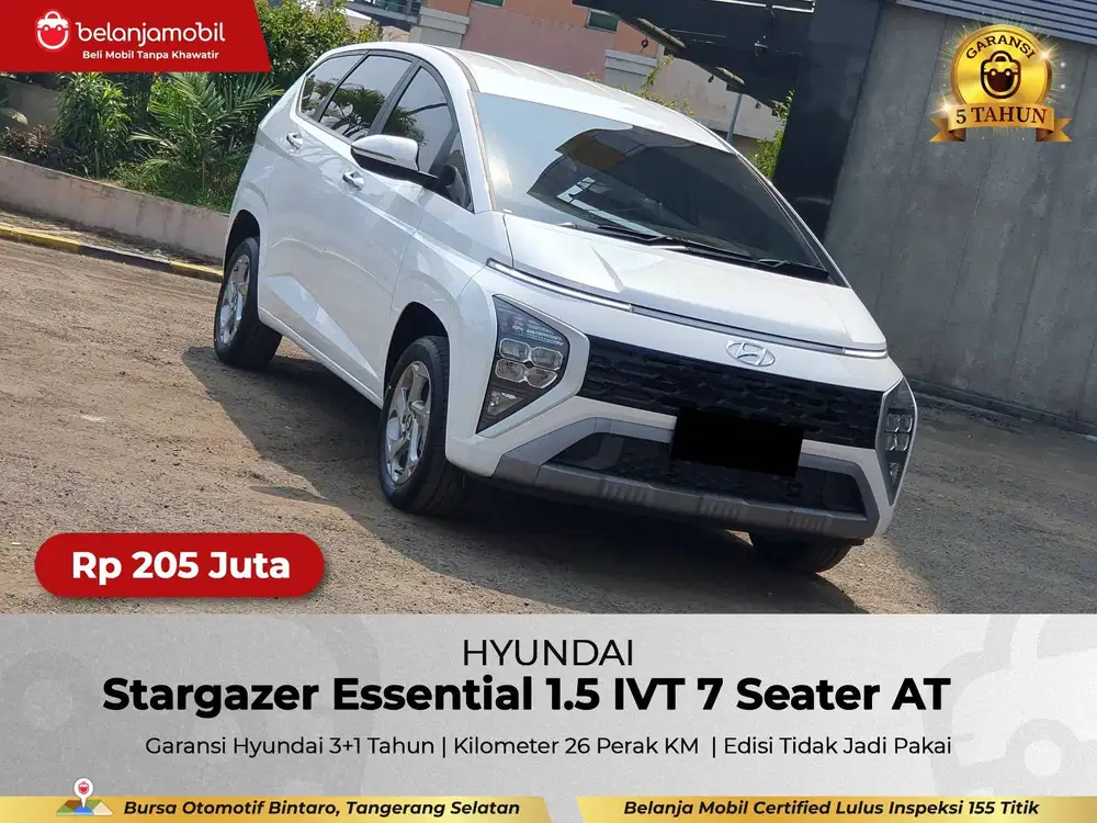 [ KM 26 PERAK ] Hyundai Stargazer Essential 1.5 IVT 7 Seater 2026/2025