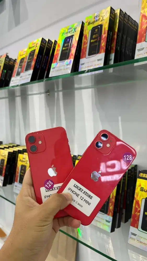 iphone 12 mini 128 red edition Ex inter all original fullsett