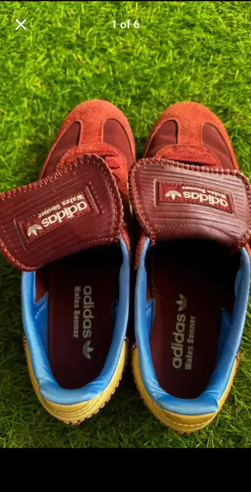 Sepatu adidas x Wales Bonner samba nylon fox brown ukuran 42 original
