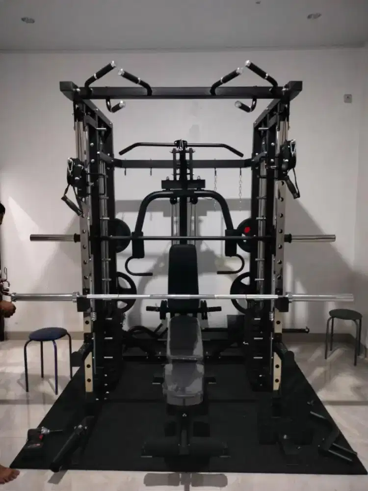 Functional Trainer Smith Machine Butterfly Dual Pulley System