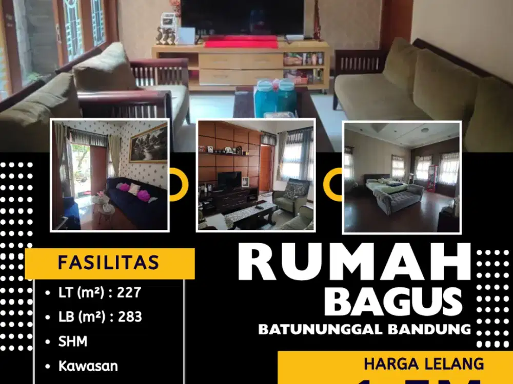 Murah!! Rumah Bagus di Lelang di Batununggal Bandung