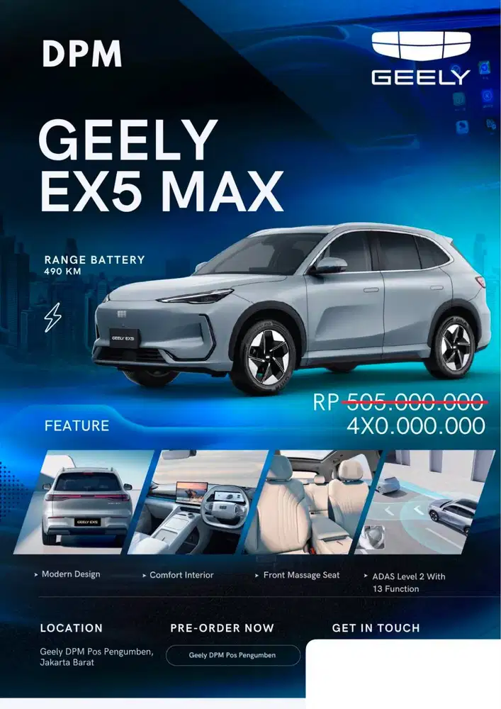 GEELY EX5 MAX ( HARGA PALING MURAH )