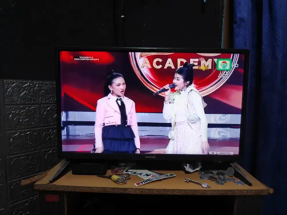 tv led digital coocaa 24 dus remot ada