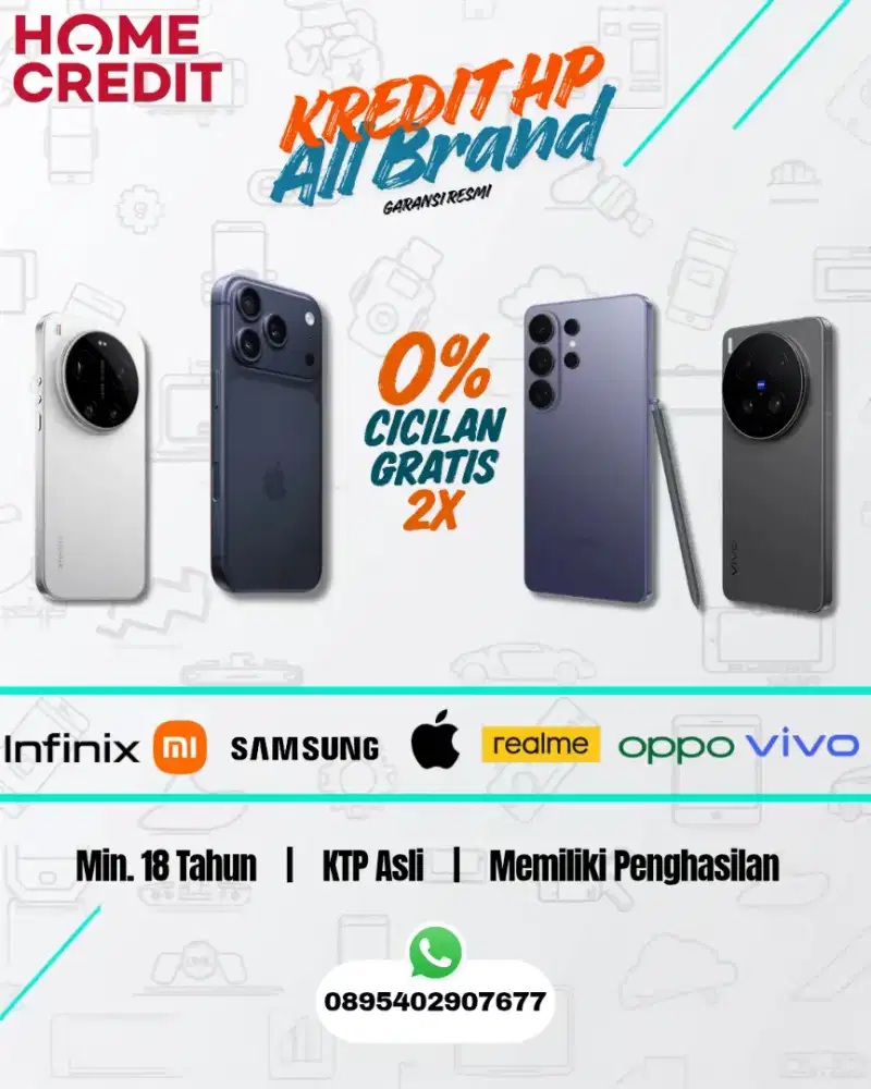 KREDIT HP ALL BRAND | GARANSI RESMI | TANPA DP | FREE CICILAN 2x